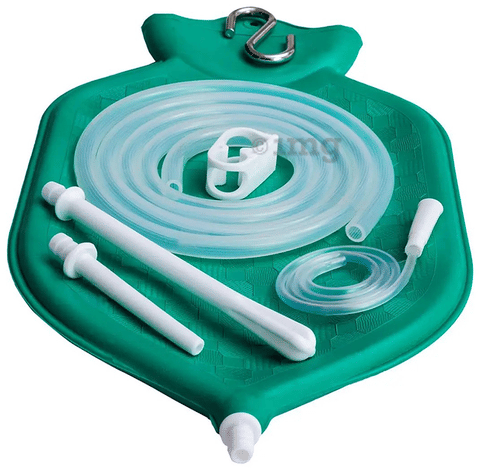 HealthAndYoga Naturo Flo 2 Litre Enema Bag Kit  Green
