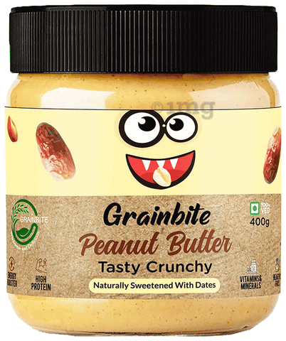Grainbite Peanut Butter Naturally Sweetened with Dates Tasty Smooth