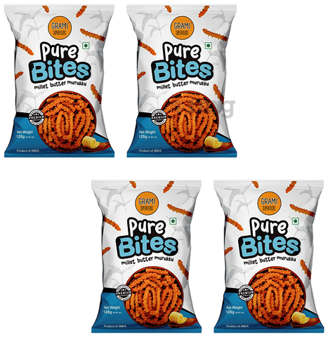 Grami Superfoods Pure Bites Millet Butter Murukku(125gm Each)