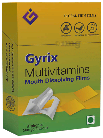 Gyrix Multivitamins Mouth Dissolving Films Alphonso Mango