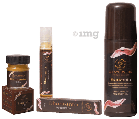 "Go Ayurveda Dhanvantri Combo Pack of Joint &amp; Muscle Pain Relief Oil (80ml)