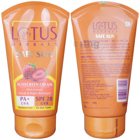 Lotus Herbals Safe Sun Sunscreen Cream SPF 20 PA+
