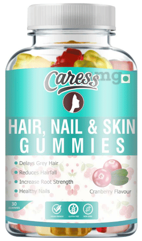 Caress Hair Nail &amp; Skin Gummy Cranberry