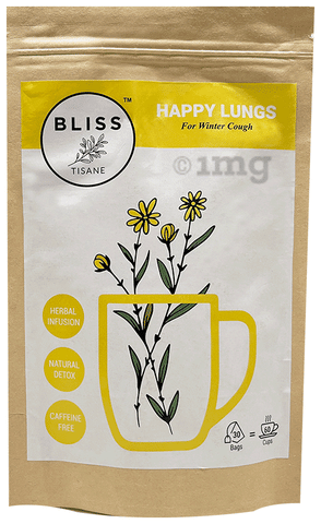 Bliss Tisane Herbal Tea for Cough and Cold | Lungs Care | Winter Cough Cure | Lung Detox (2gm Each)