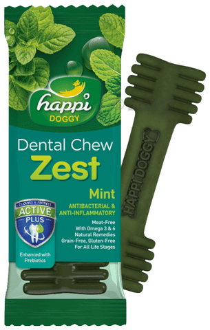 Heads Up For Tails Happi Doggy Dental Chew Zest Antibacterial &amp; Anti-Inflammatory Mint