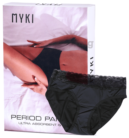 MYKI Free to Flow Period Panties Panty Black Small