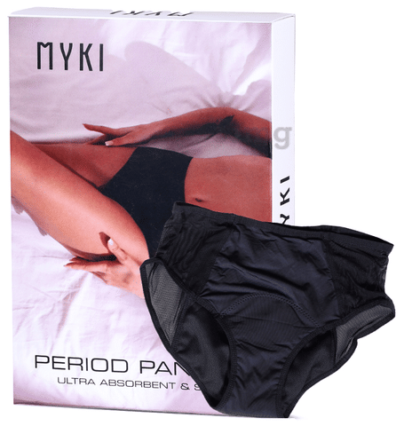 MYKI Mesh Period Panties Panty Black Large