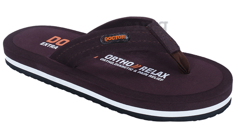 Doctor Extra Soft D32 Skid Resistant || Lightweight || Comfortable Footbed || Memory Foam Bounce Back Technology || Flip-Flop &amp; Sliders for Men Brown 11
