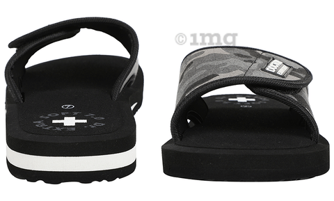 Doctor Extra Soft D53 Camo Care Orthopaedic and Diabetic Adjustable Strap Super Comfort Flipflops for Men Black 13