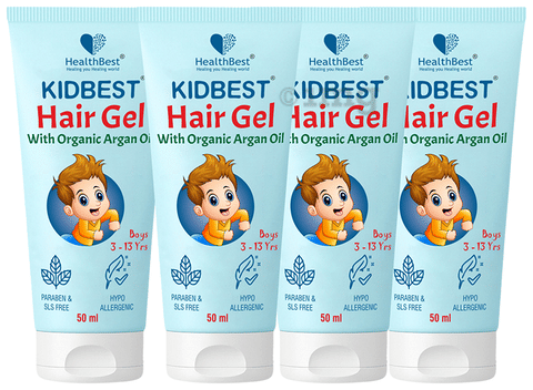 HealthBest  Kidbest Hair Gel with Organic Argan Oil Boys 3 to 13 yrs (50ml Each)