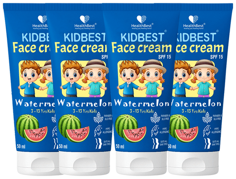 HealthBest Kidbest Face Cream SPF 15 for 3 to 13 yrs Kids (50ml Each)