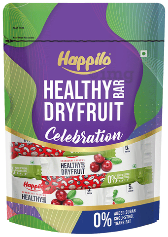 Happilo Cranberry Cashews Healthy Dry Fruit Bar