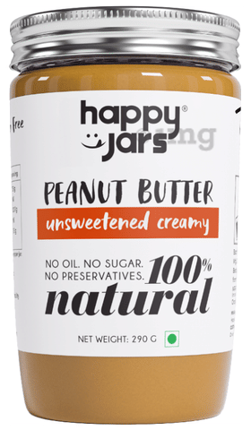 Happy Jars Peanut Butter Unsweetened Creamy