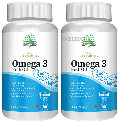 Healthy Nutrition Omega 3 Fish Oil Softgel (90 Each)