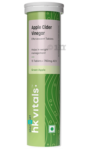 HK Vitals Apple Cider Vinegar 750mg Effervescent Tablet Green Apple