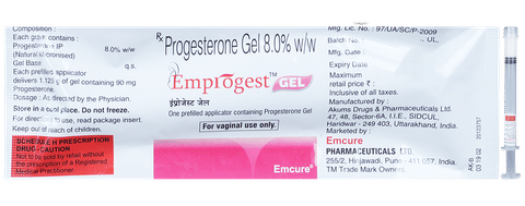 Emprogest 8% Vaginal gel