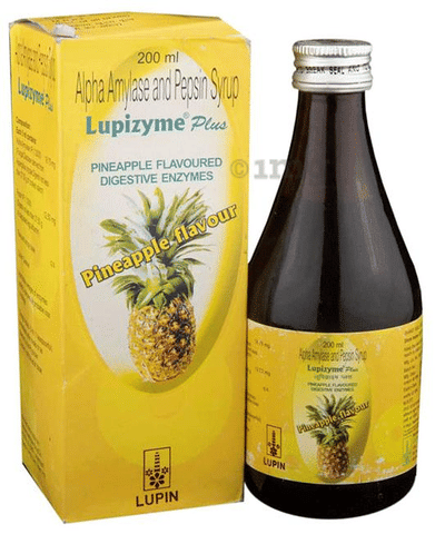 Lupizyme Plus Alpha Amylase & Pepsin Syrup | For Indigestion, Flatulence & Bloating | Flavour Orange